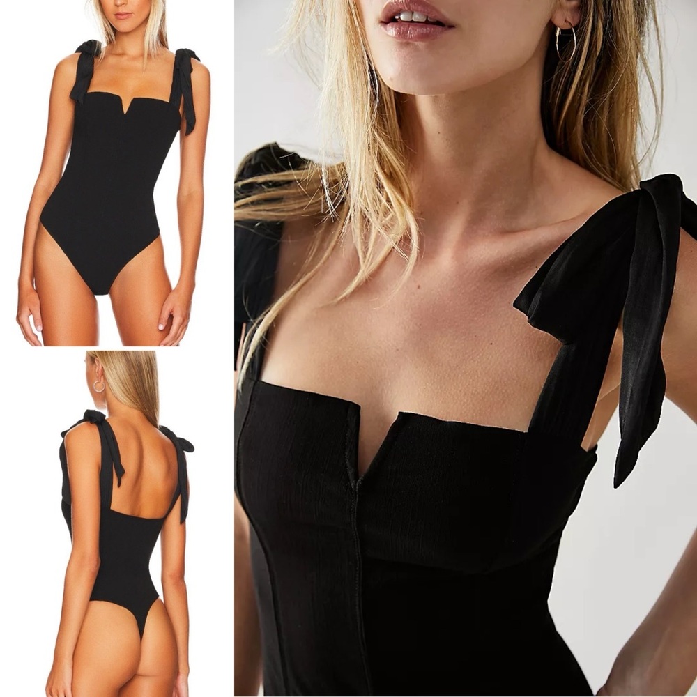 Free People LOLA BODYSUIT BLACK XS NEW WITHOUT TAGS NWOT